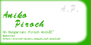 aniko piroch business card